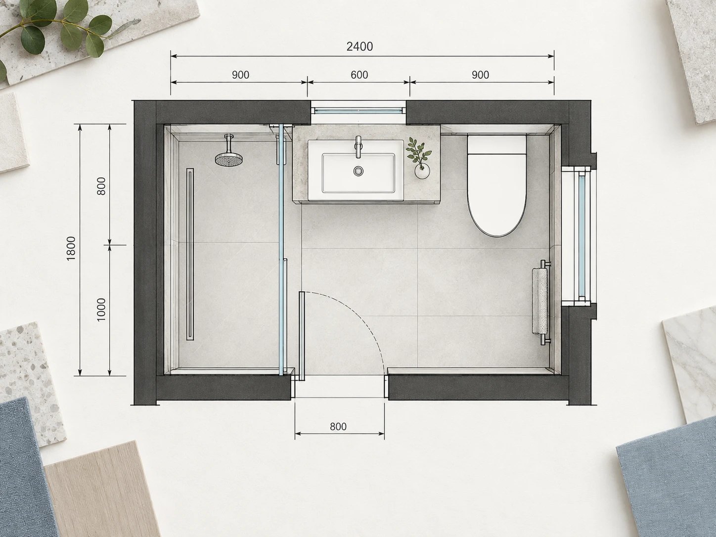 How to plan a small en-suite bathroom