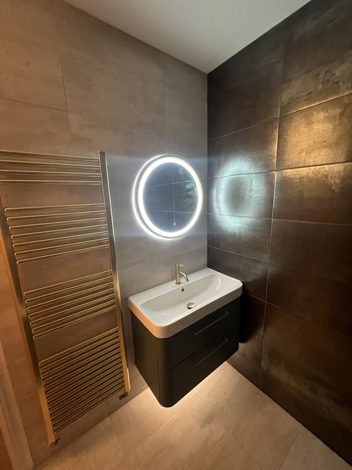 Charcoal vanity — material reference