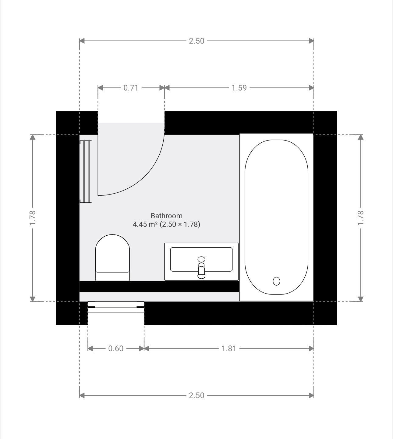 Bathroom plan — Compact and Calm — Shower Room, Whetstone