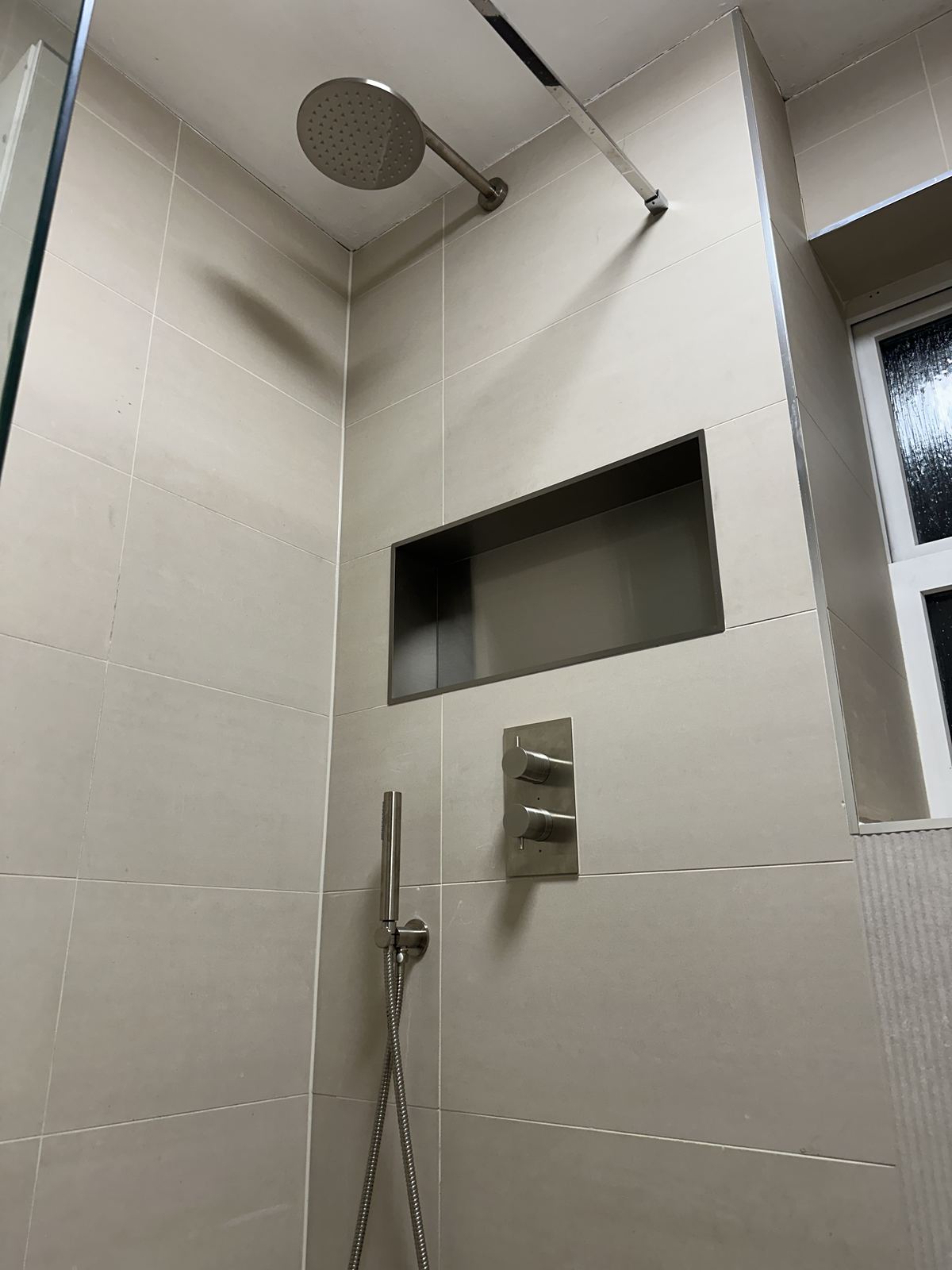 Shower wall — Compact and Calm — Shower Room, Whetstone