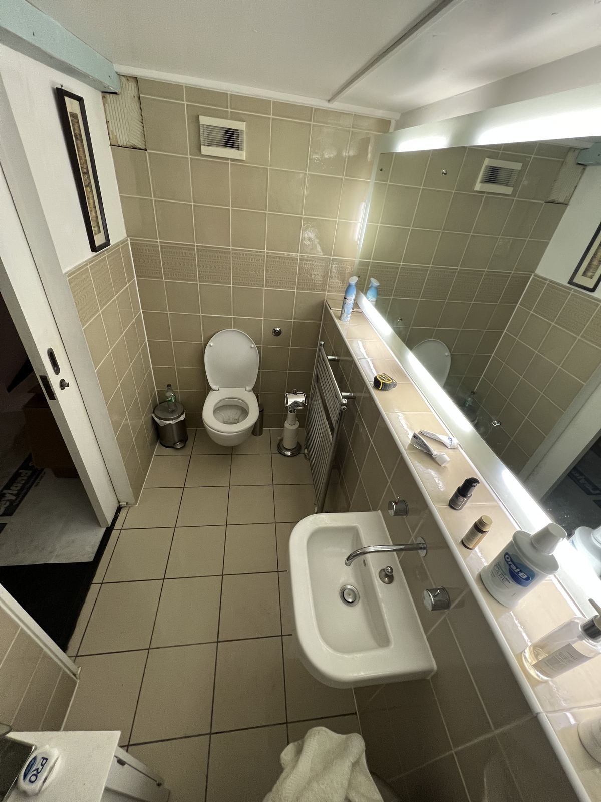 Original bathroom — Concrete Calm — Wet Room, Battersea