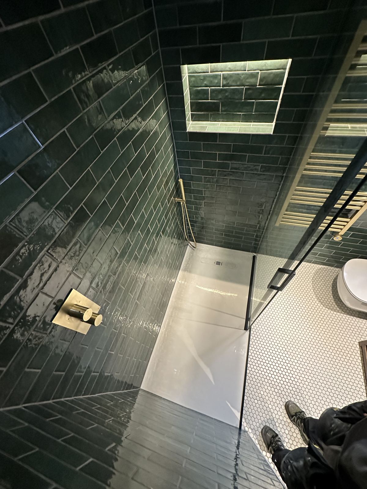 Brass shower — material reference
