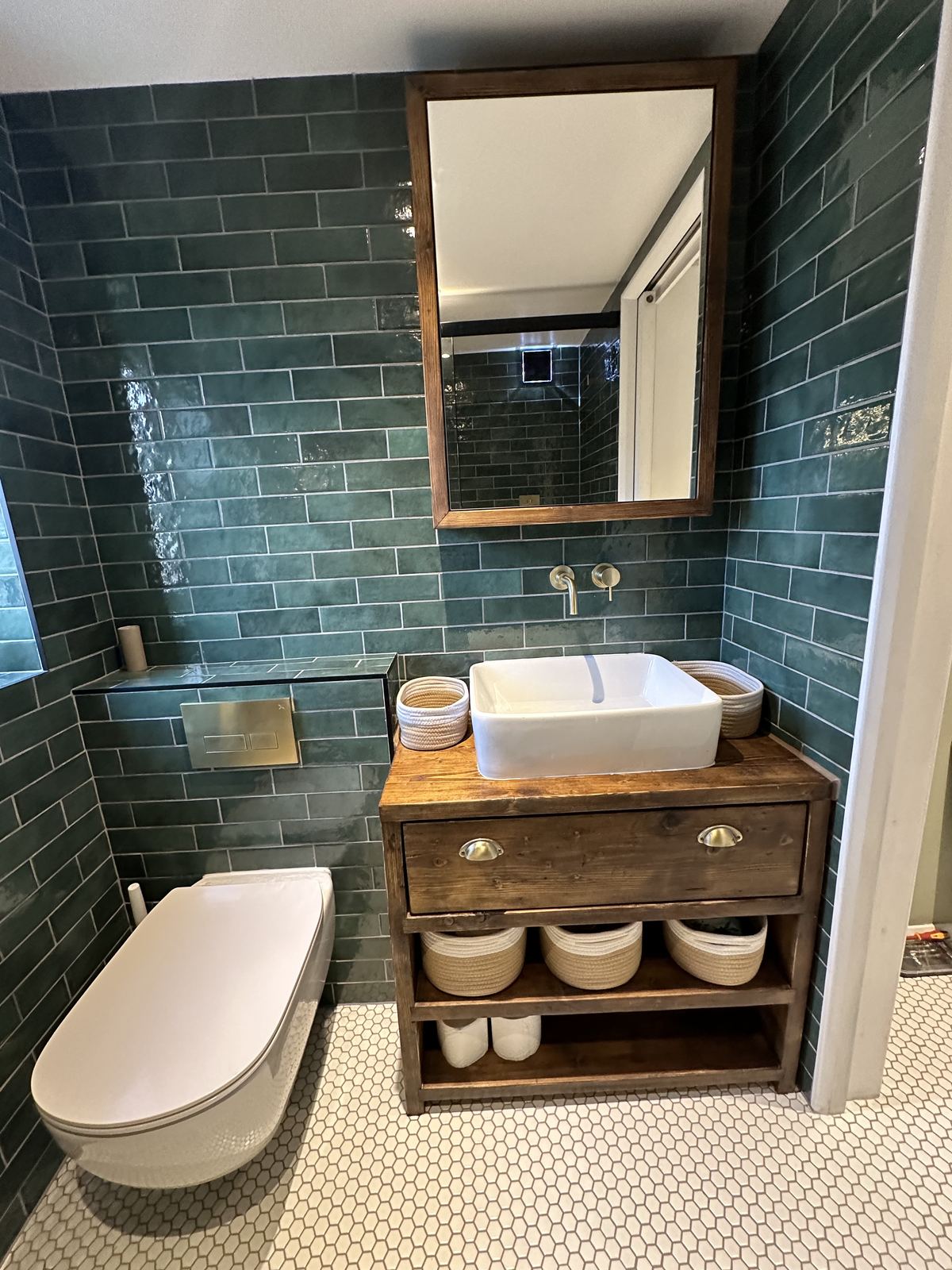 Walnut vanity