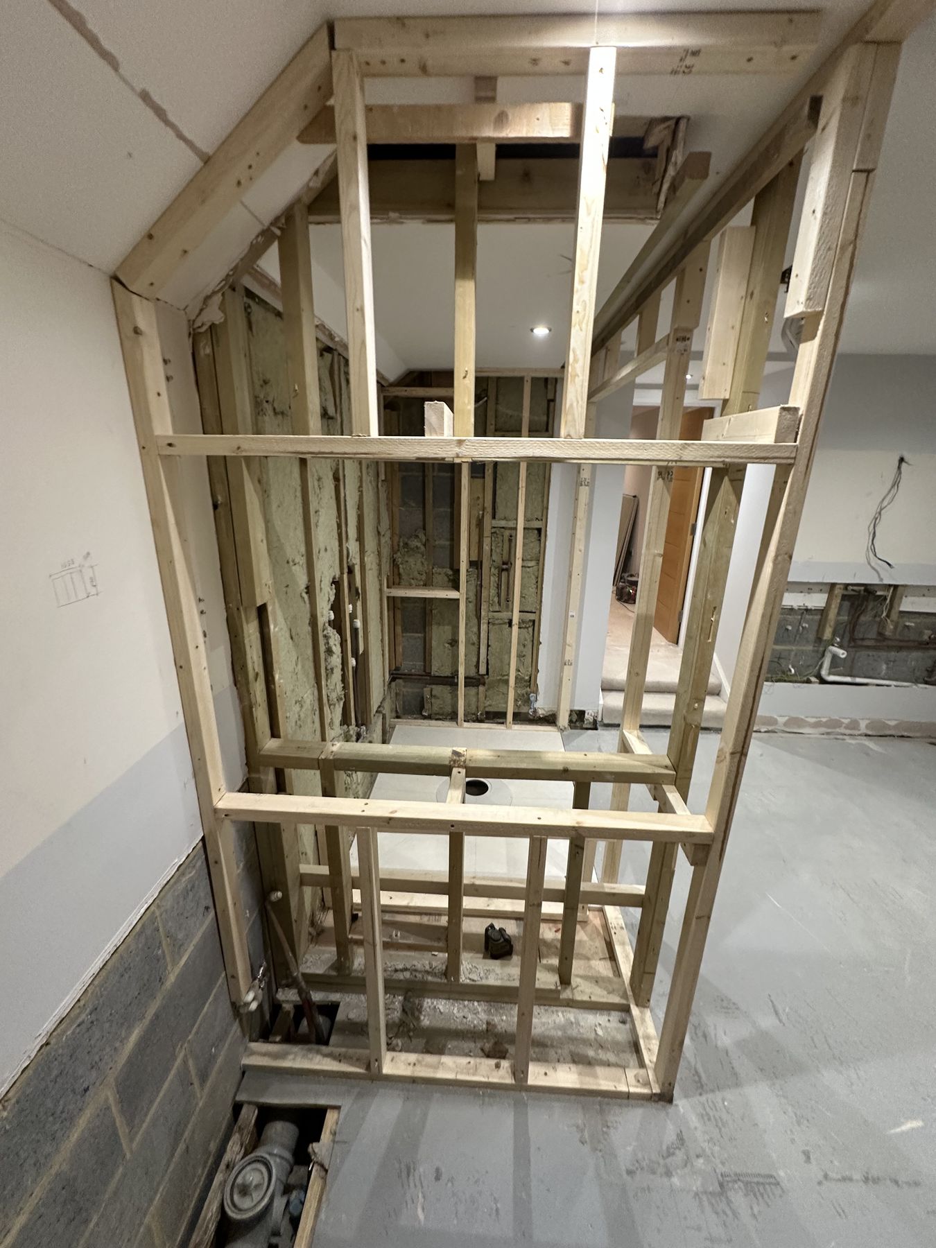 Shower framing — Light Under the Eaves — Loft Master Bathroom, Cobham