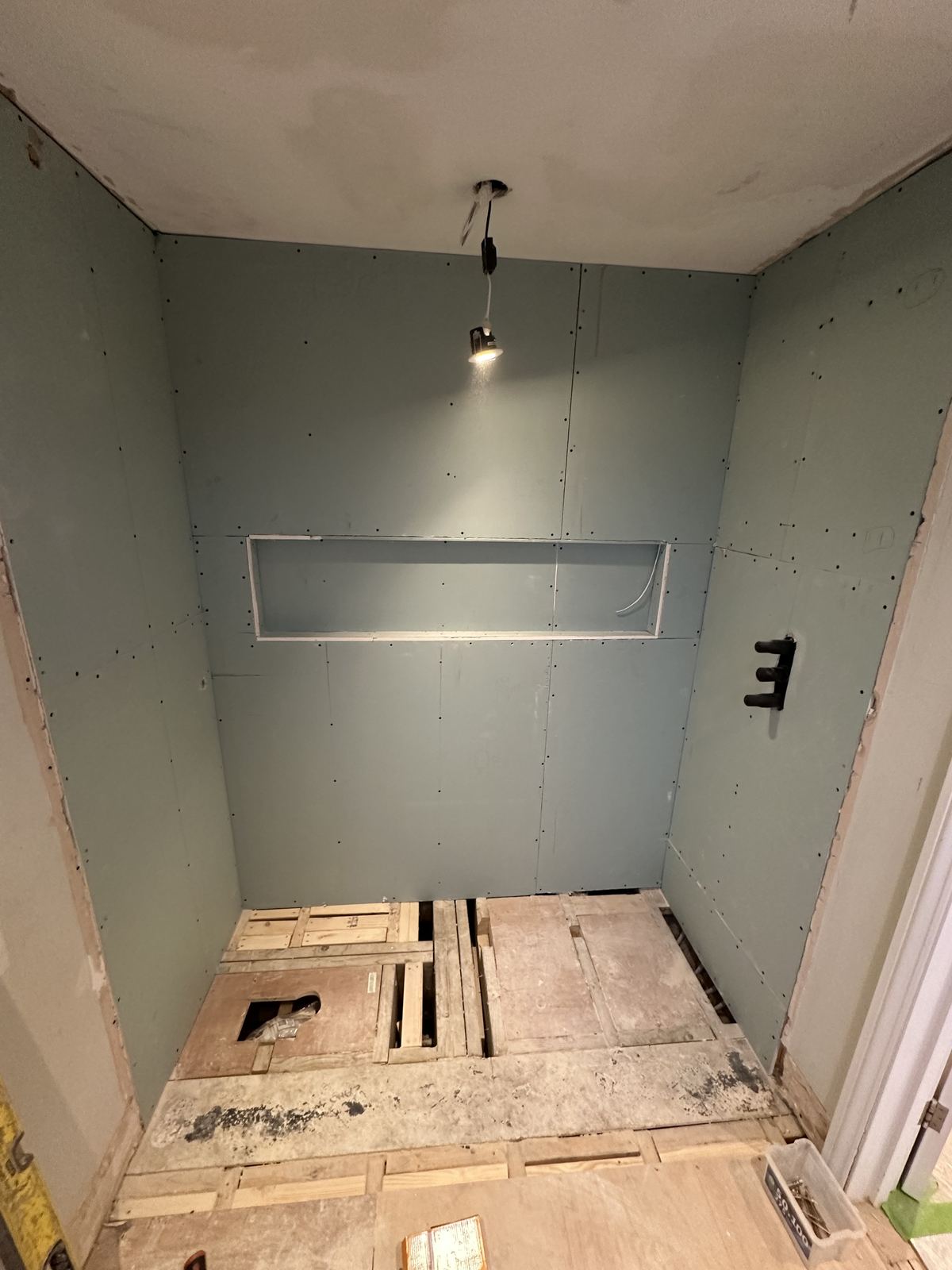 Stripped room — The Long Niche — Walk-in Shower Room, Southfields