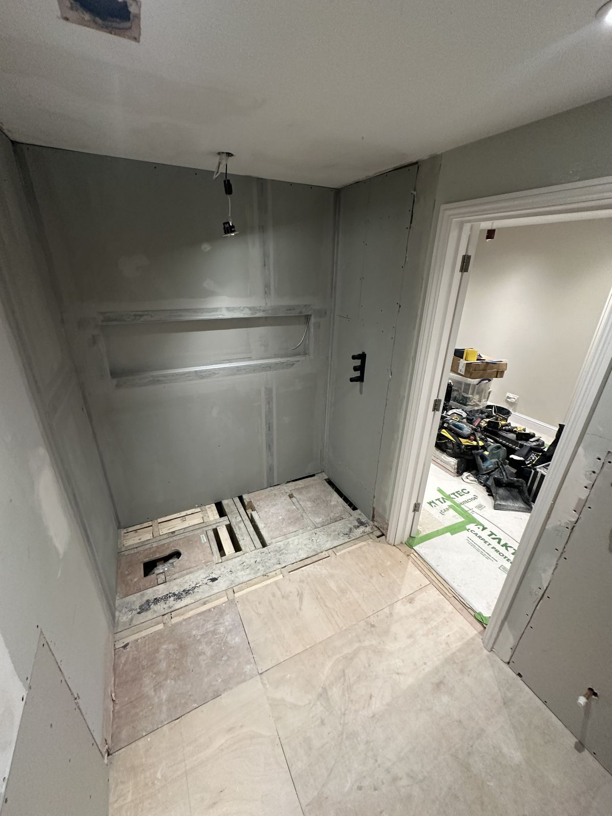 Shower zone — The Long Niche — Walk-in Shower Room, Southfields